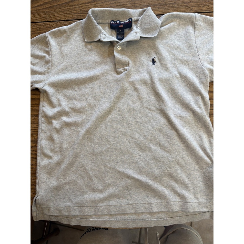 Polo Ralph Lauren Child Kids Polo Sport Shirt M Gray (B)